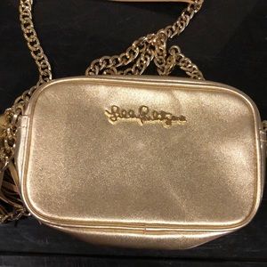 Gold Lily Pulitzer cross body bag